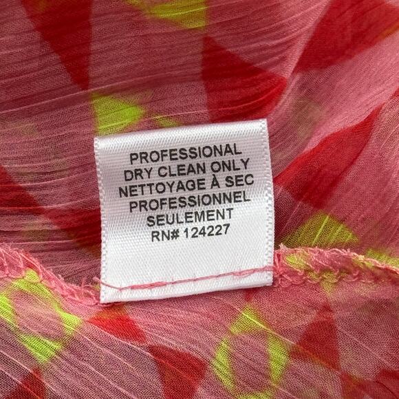 Misa Los Angeles Dalia Cutout Chiffon Maxi Dress Septima Geo Pink Medium NWT - Picture 12 of 12